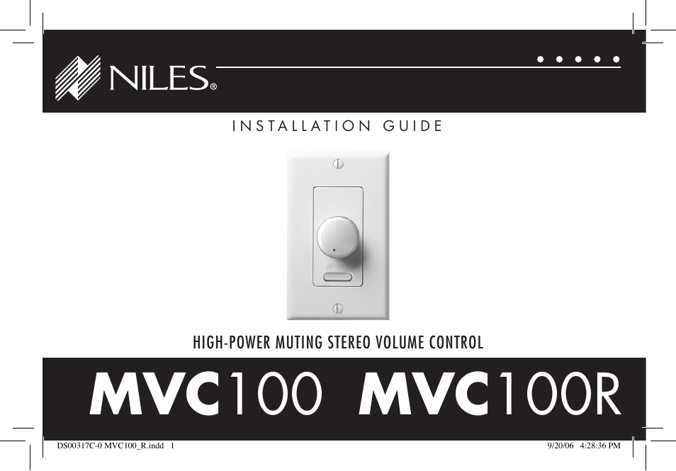 Niles Audio MVC100R User Manual | 24 pages