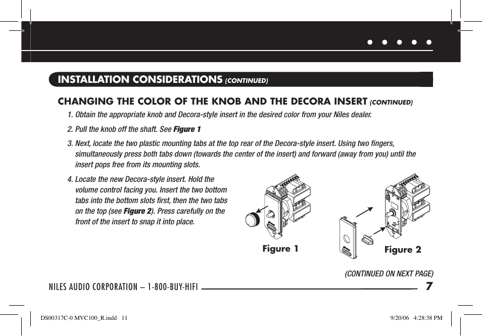 Niles Audio MVC100R User Manual | Page 11 / 24