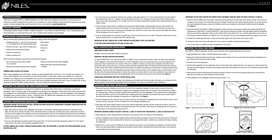 Niles Audio CM610 User Manual | Page 3 / 6