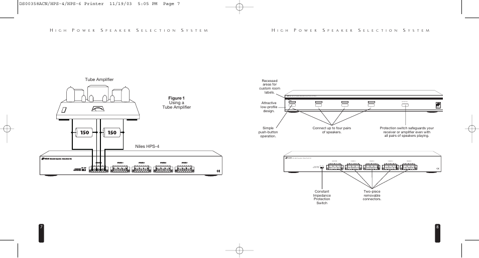 Figure 1 using a tube amplifier tube amplifier, Niles hps-4 | Niles Audio HPS-4/HPS-6 User Manual | Page 5 / 8