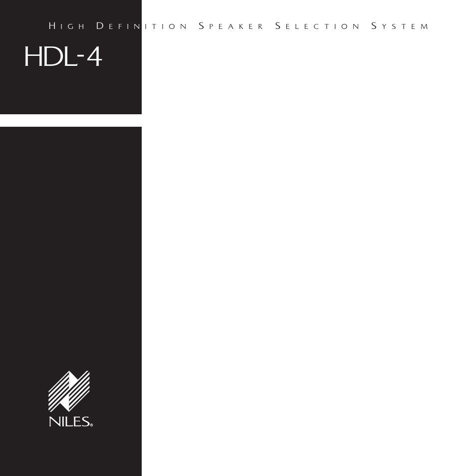 Hdl-4, Introduction | Niles Audio HDL-4 User Manual | Page 2 / 16