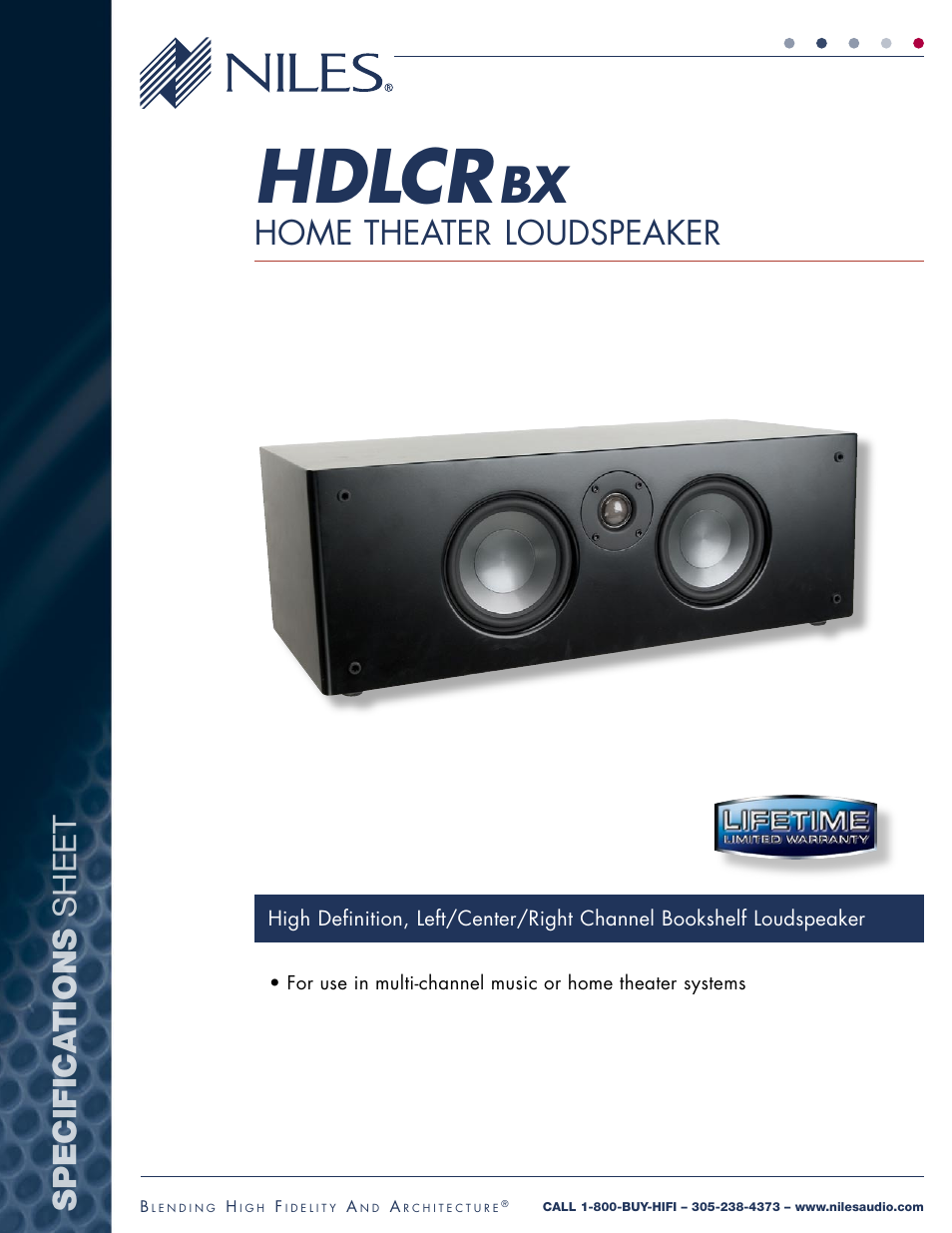 Niles Audio HDLCRBX User Manual | 2 pages