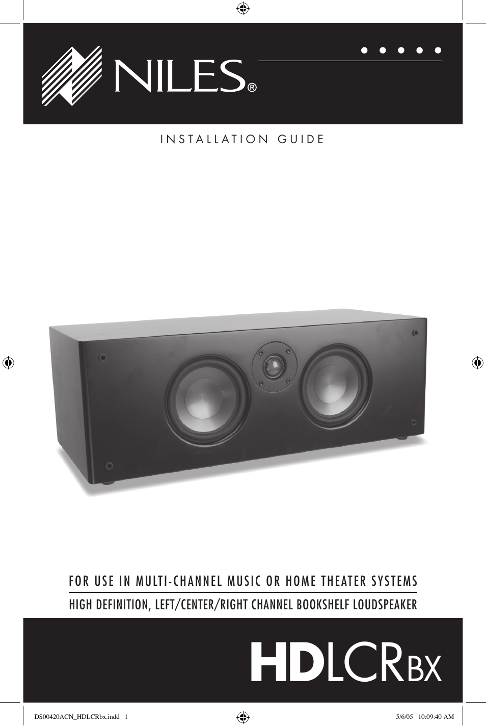 Niles Audio HDLCRBX DS00420ACN User Manual | 16 pages
