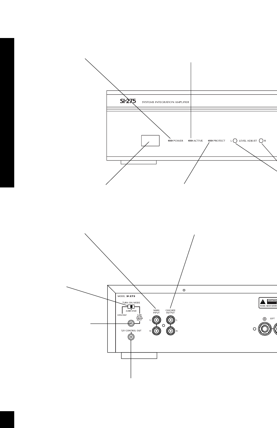 9front and rear p anel det ails | Niles Audio SYSTEMS INTEGRATION AMPLIFIER SI-275 User Manual | Page 10 / 20