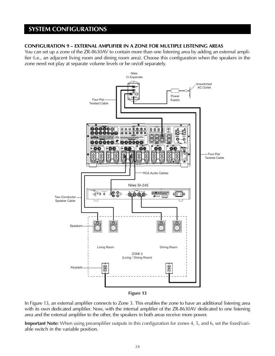 System configurations | Niles Audio ZR-8630AVZR-8630AV User Manual | Page 24 / 86
