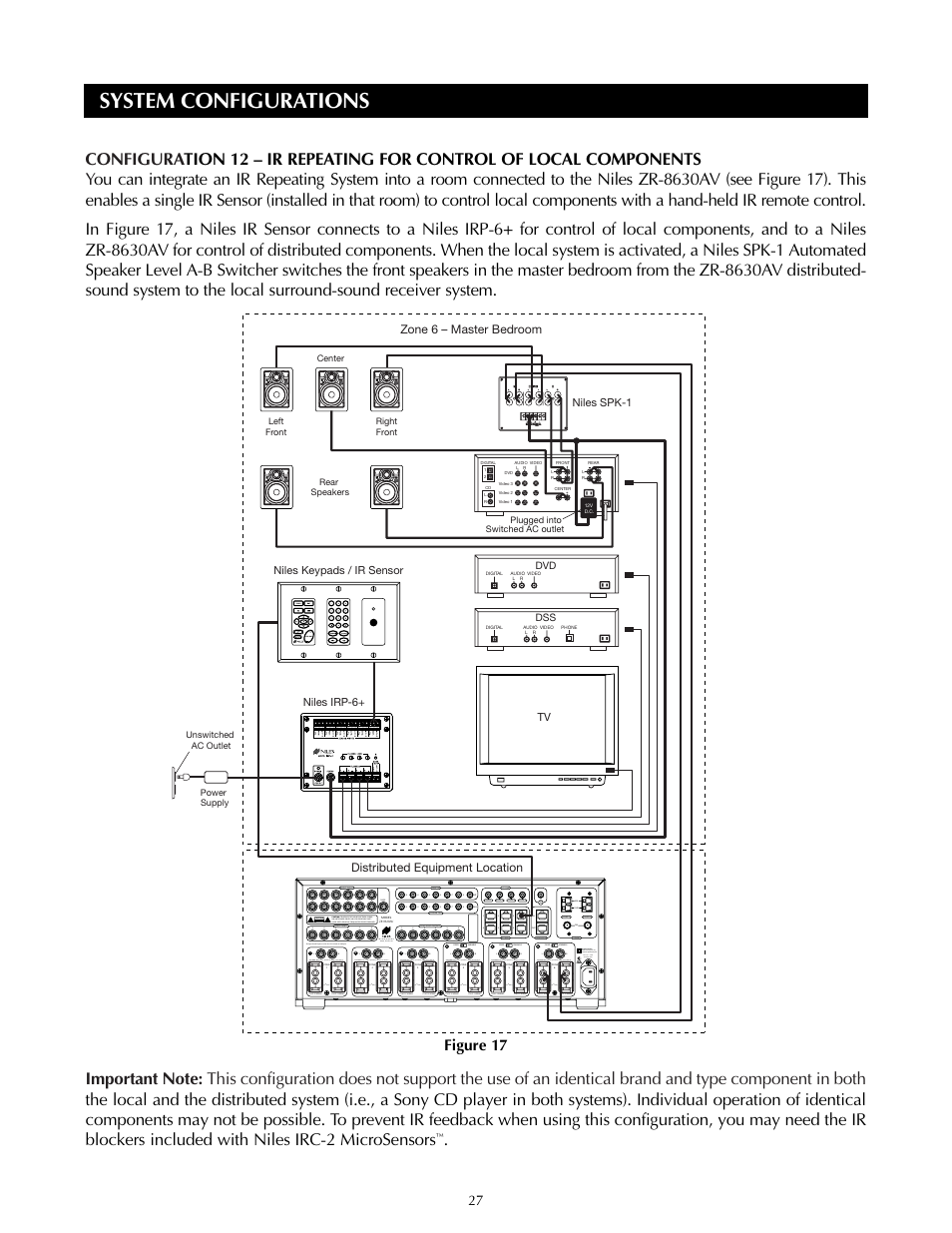 System configurations, Figure 17 | Niles Audio ZR-8630AVZR-8630AV User Manual | Page 27 / 86