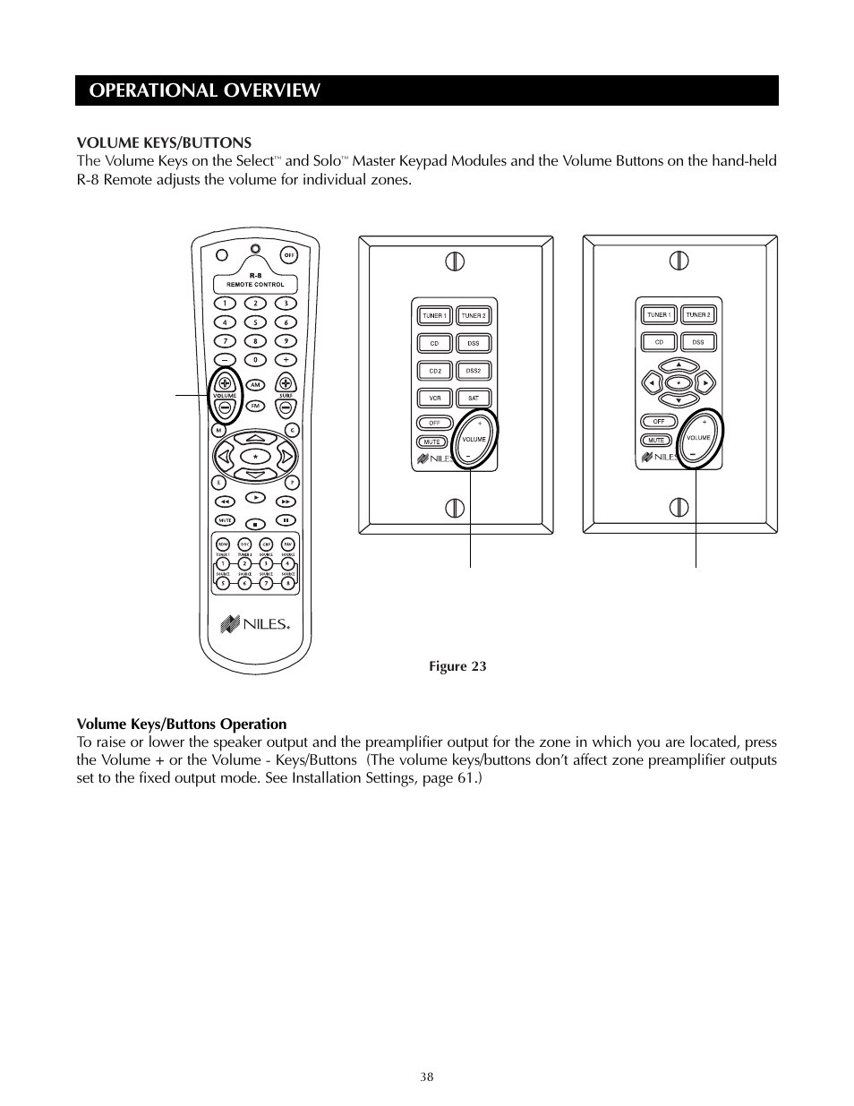 Operational overview | Niles Audio ZR-8630AVZR-8630AV User Manual | Page 38 / 86