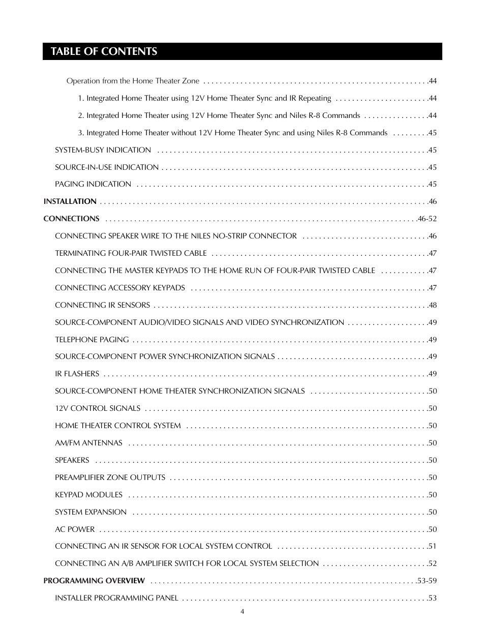 Niles Audio ZR-8630AVZR-8630AV User Manual | Page 4 / 86
