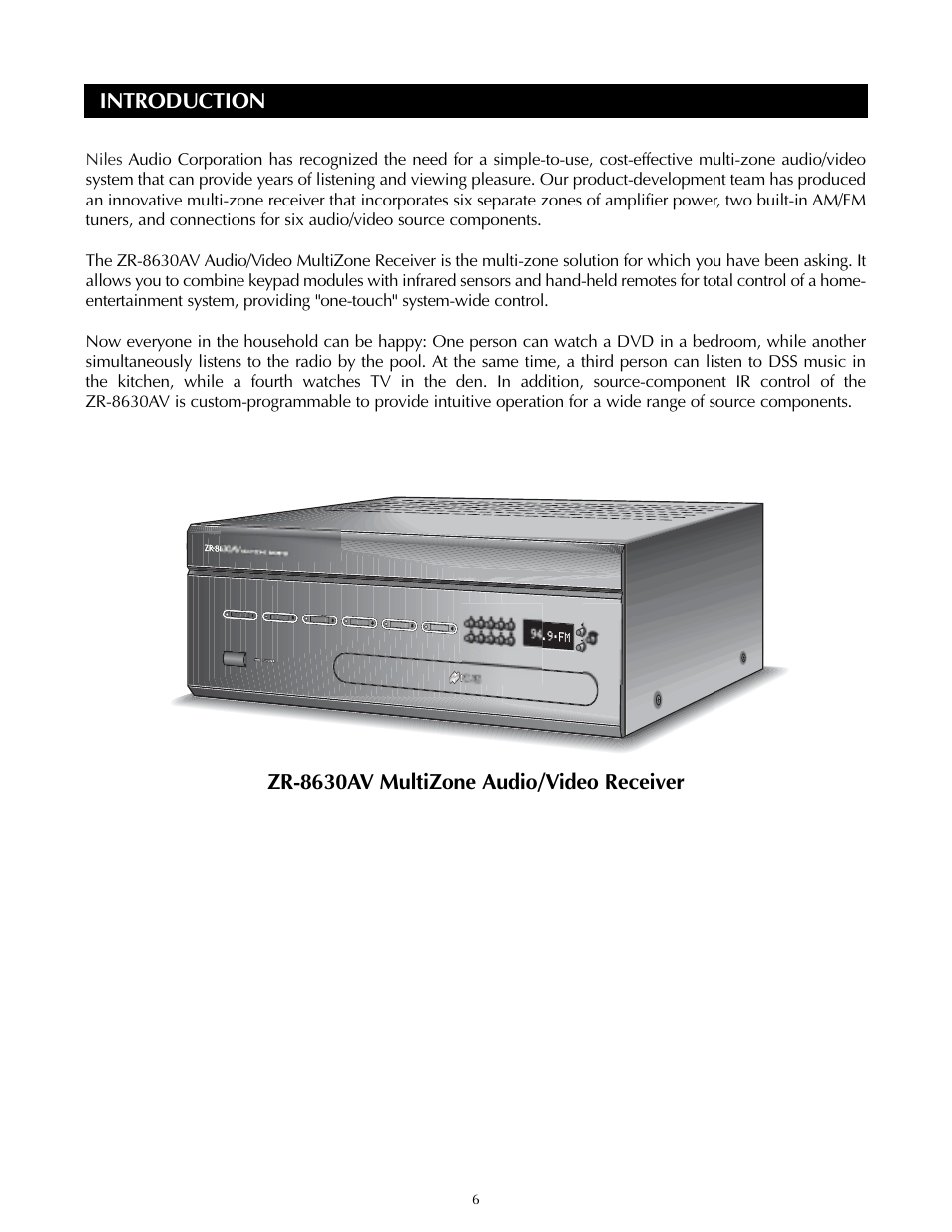 Niles Audio ZR-8630AVZR-8630AV User Manual | Page 6 / 86