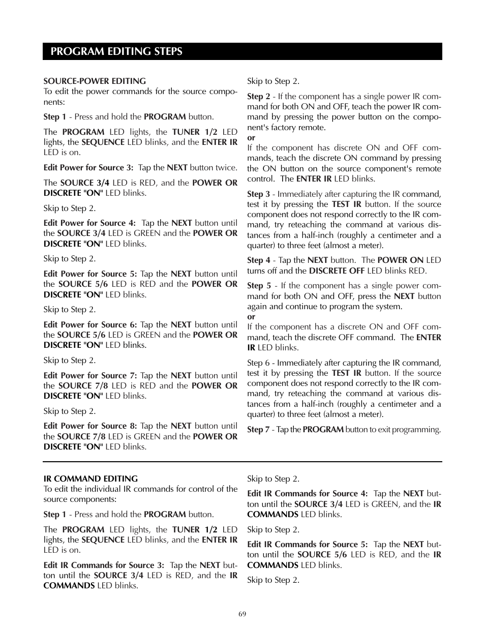 Program editing steps | Niles Audio ZR-8630AVZR-8630AV User Manual | Page 77 / 86