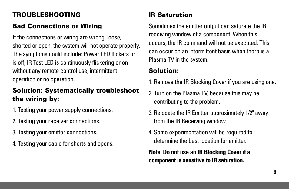 Niles Audio IR-KIT User Manual | Page 11 / 20