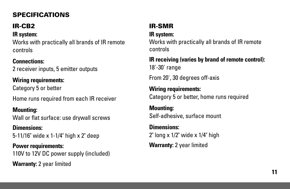 Niles Audio IR-KIT User Manual | Page 13 / 20