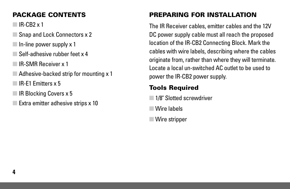 Niles Audio IR-KIT User Manual | Page 6 / 20