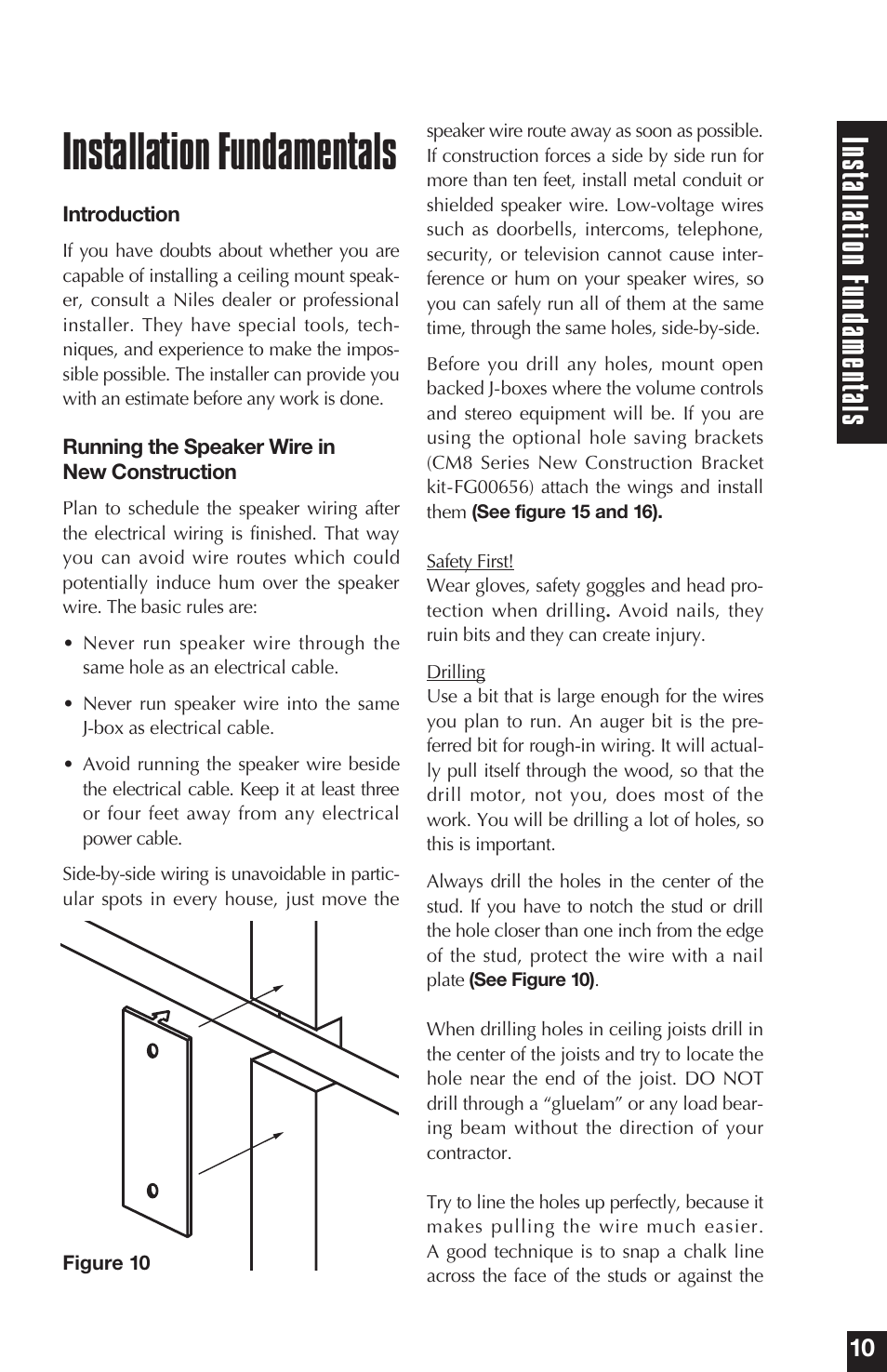 Installation fundamentals, Ins tall atio nf und am ent als | Niles Audio Niles CM8SW User Manual | Page 11 / 24