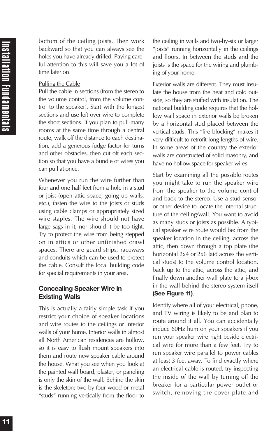 Ins tall atio nf und am ent als | Niles Audio Niles CM8SW User Manual | Page 12 / 24