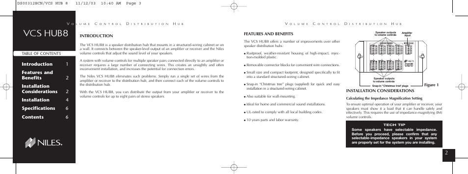 Vcs hub8 | Niles Audio VCS HUB8 User Manual | Page 2 / 4