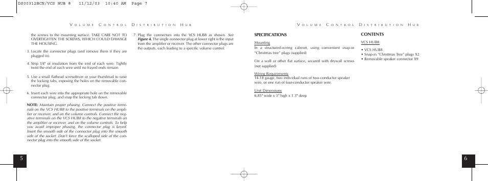 Niles Audio VCS HUB8 User Manual | Page 4 / 4