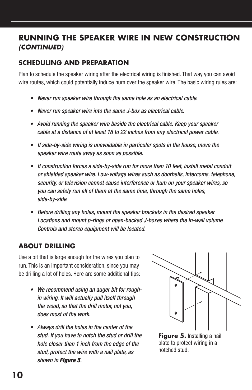 Running the speaker wire in new construction | Niles Audio HDLCR User Manual | Page 12 / 28