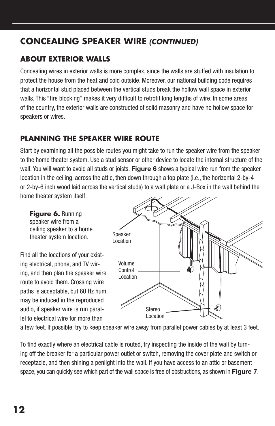 Concealing speaker wire | Niles Audio HDLCR User Manual | Page 14 / 28