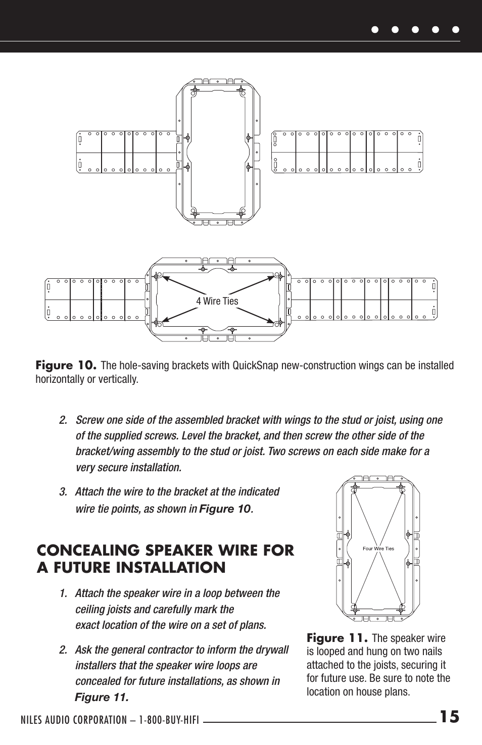 Concealing speaker wire for a future installation | Niles Audio HDLCR User Manual | Page 17 / 28