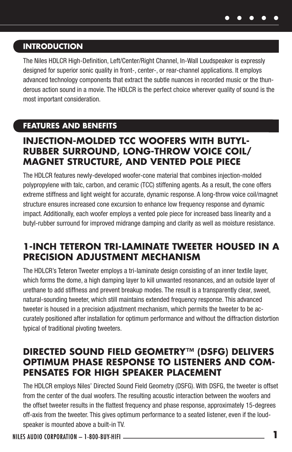 Niles Audio HDLCR User Manual | Page 3 / 28