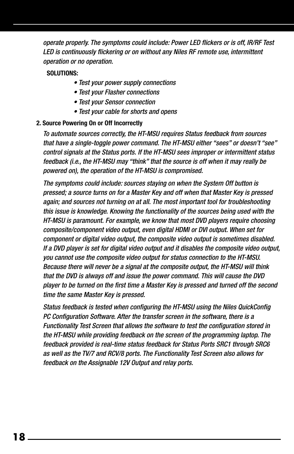 Niles Audio HT-MSU User Manual | Page 20 / 28