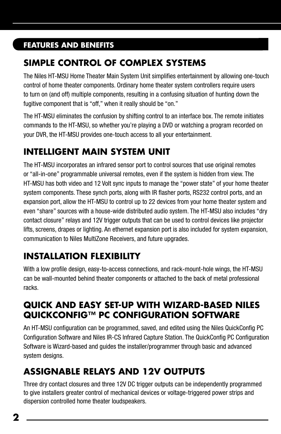 Niles Audio HT-MSU User Manual | Page 4 / 28