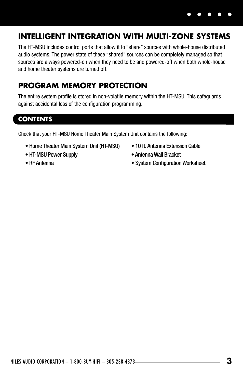 Intelligent integration with multi-zone systems | Niles Audio HT-MSU User Manual | Page 5 / 28