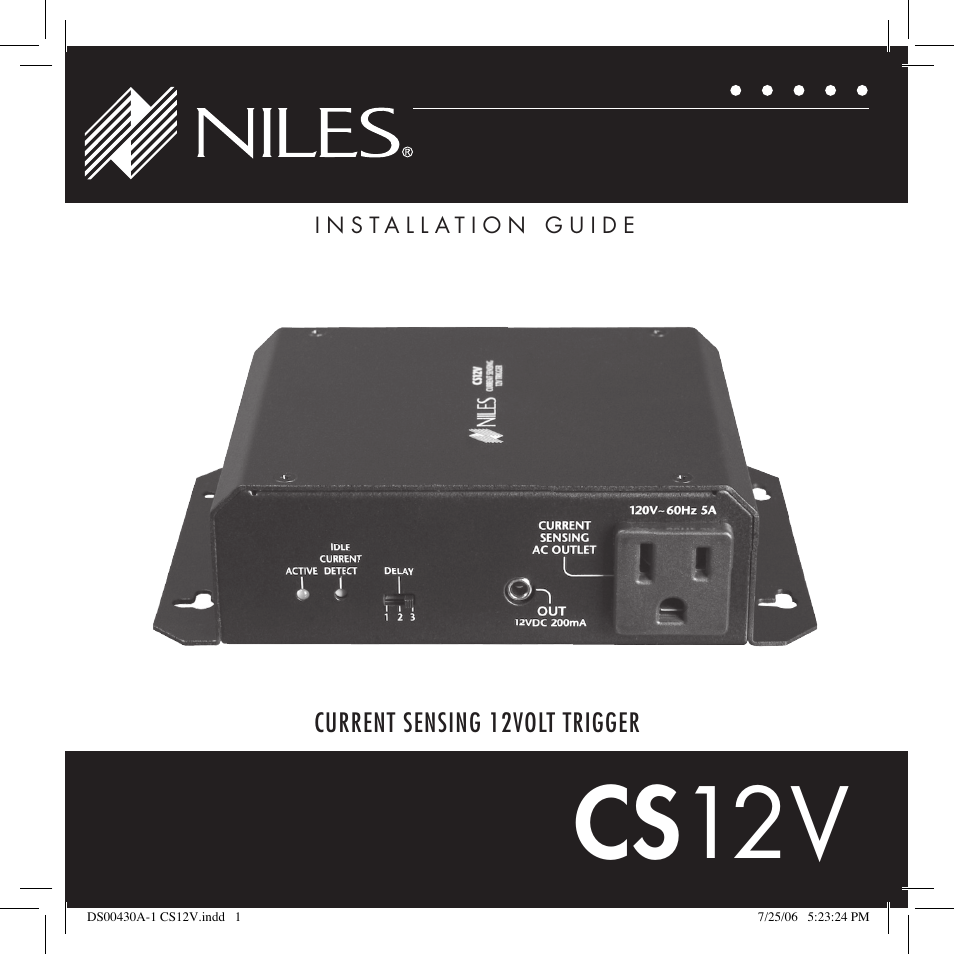 Niles Audio CS12V User Manual | 12 pages
