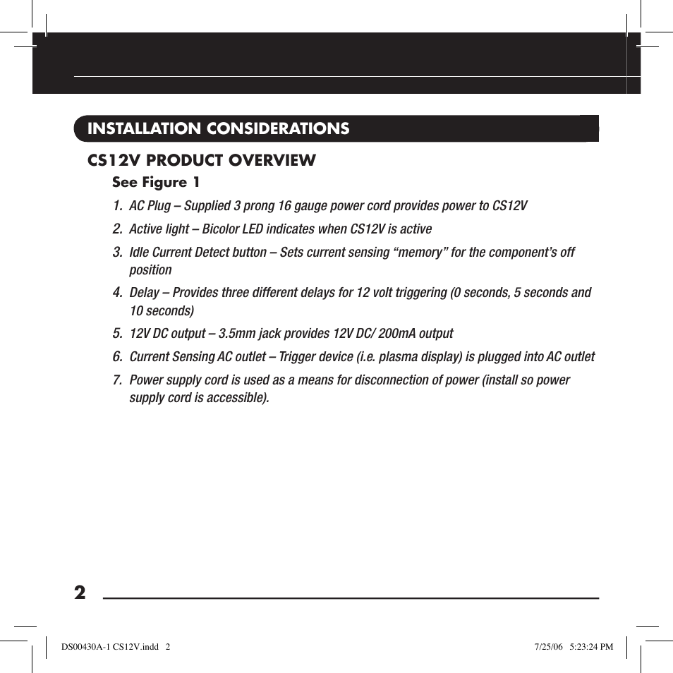 Niles Audio CS12V User Manual | Page 4 / 12