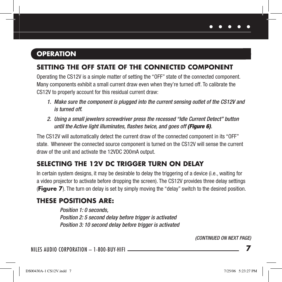 Niles Audio CS12V User Manual | Page 9 / 12