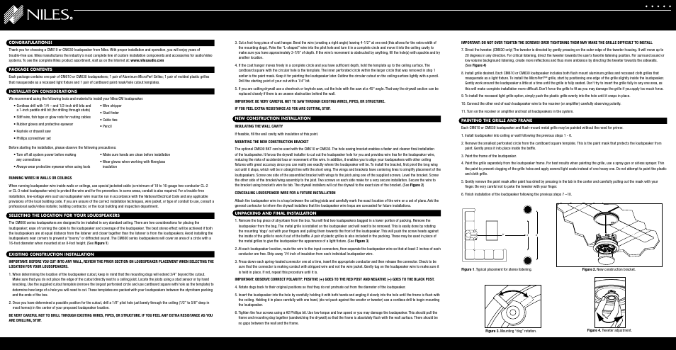 Niles Audio CM630 User Manual | Page 2 / 2