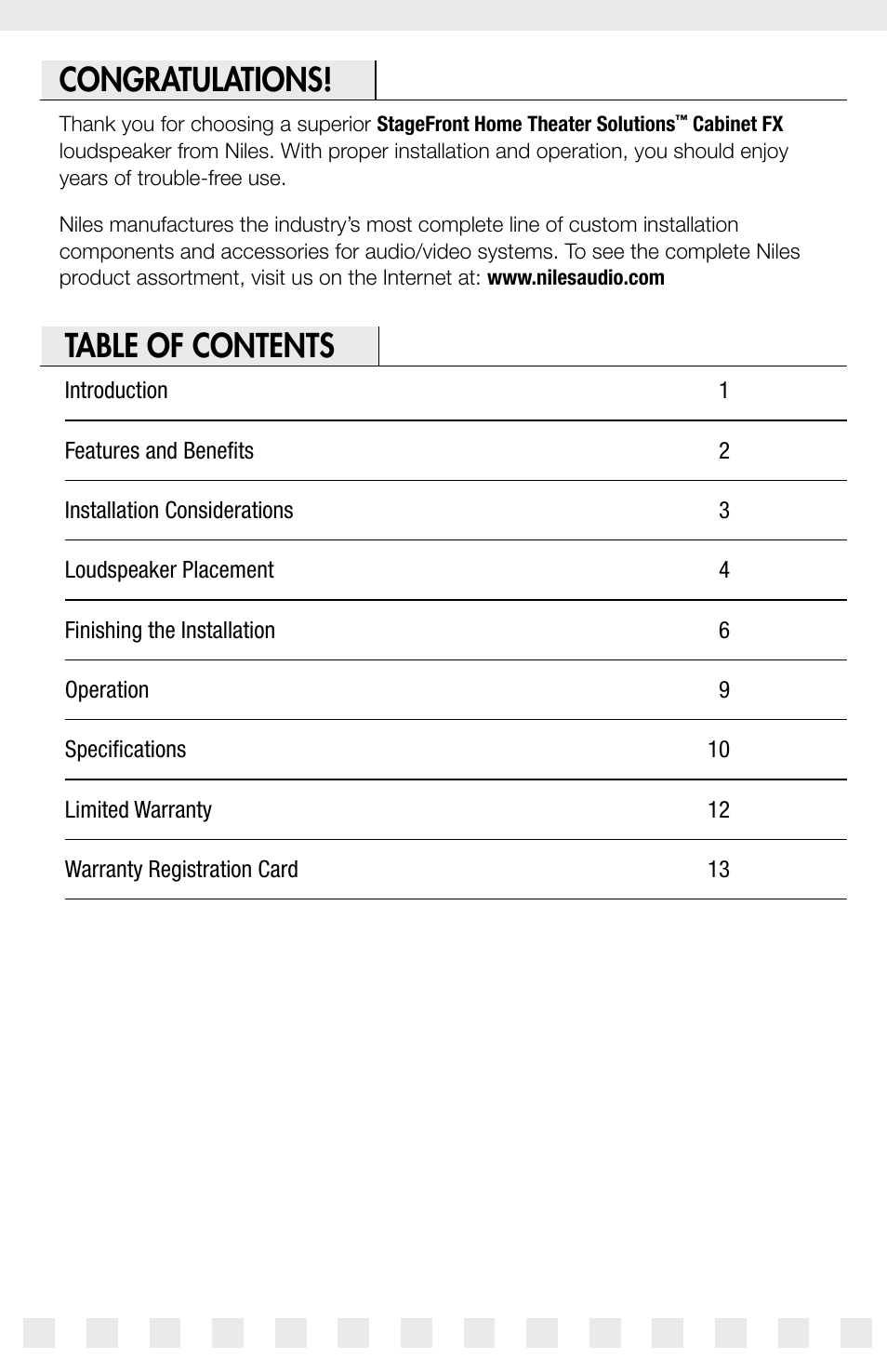 Niles Audio Pro770FX User Manual | Page 2 / 16