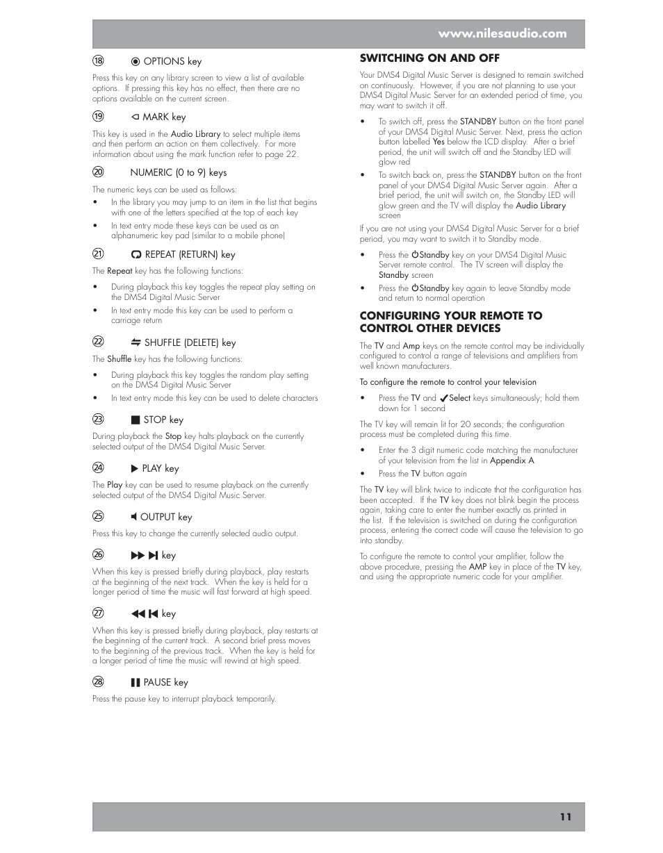 Niles Audio DMS4 User Manual | Page 11 / 50