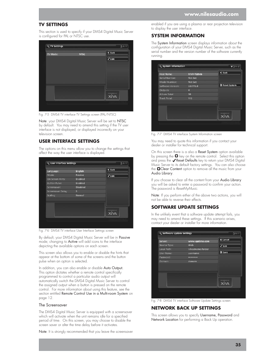 Niles Audio DMS4 User Manual | Page 35 / 50