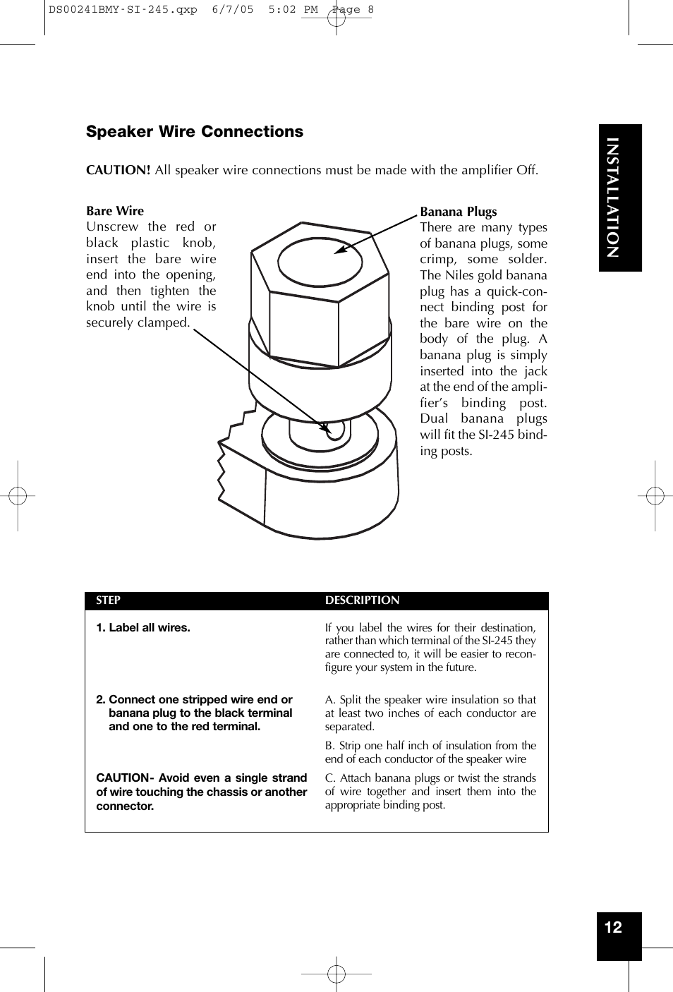 Niles Audio SI-245 User Manual | Page 9 / 20