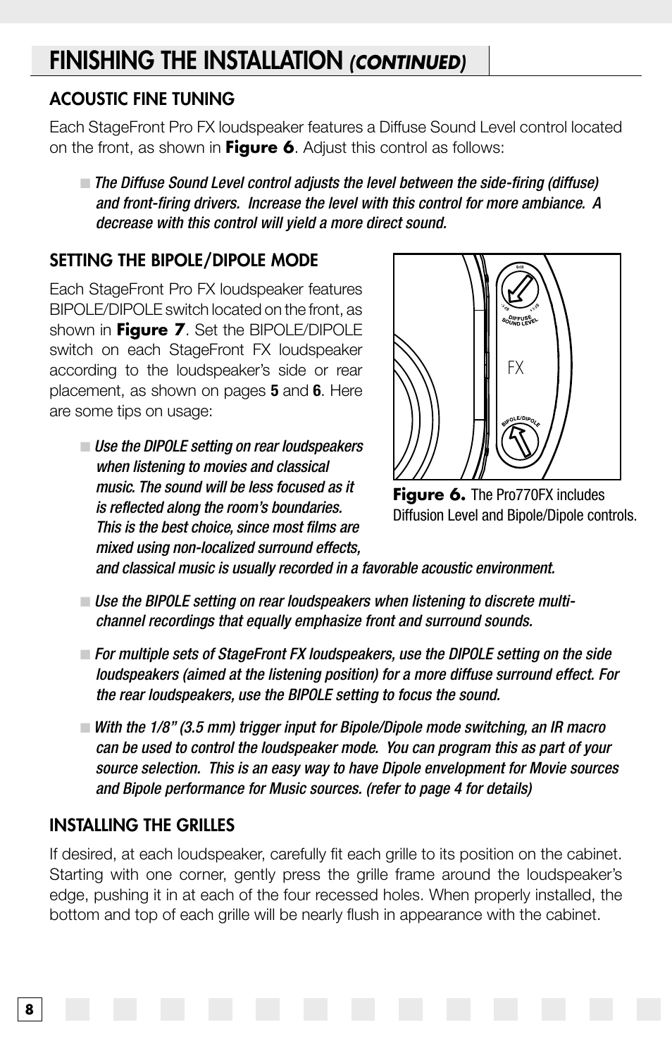 Finishing the installation, Continued) | Niles Audio Pro870FX User Manual | Page 10 / 16