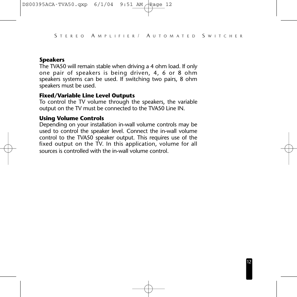 Niles Audio TVA50 User Manual | Page 13 / 28