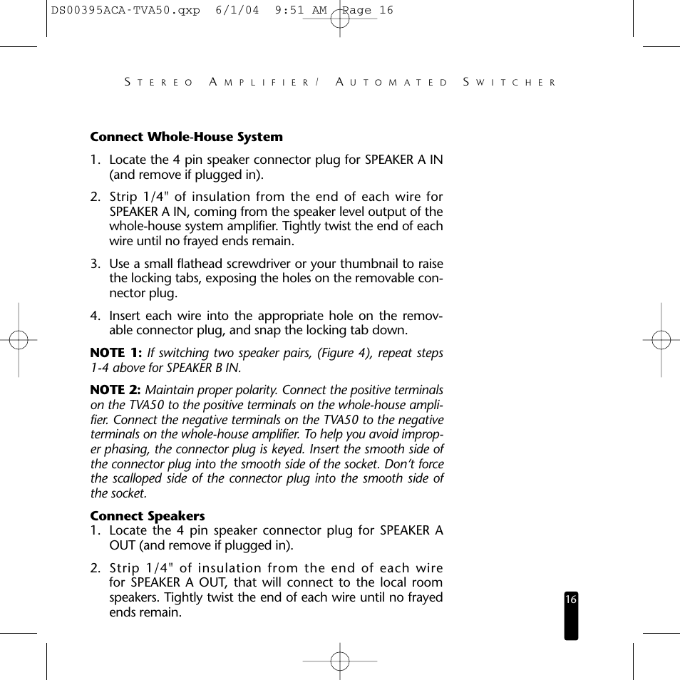 Niles Audio TVA50 User Manual | Page 17 / 28