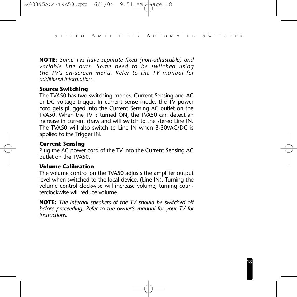 Niles Audio TVA50 User Manual | Page 19 / 28