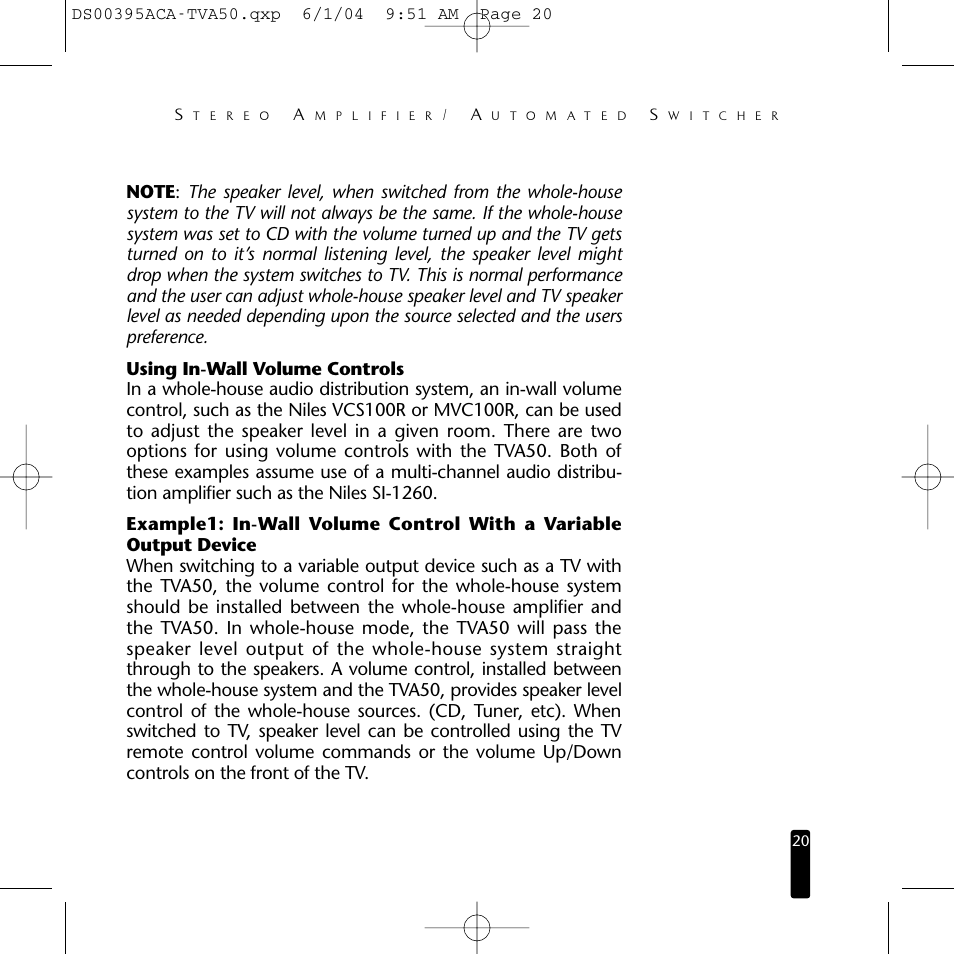 Niles Audio TVA50 User Manual | Page 21 / 28