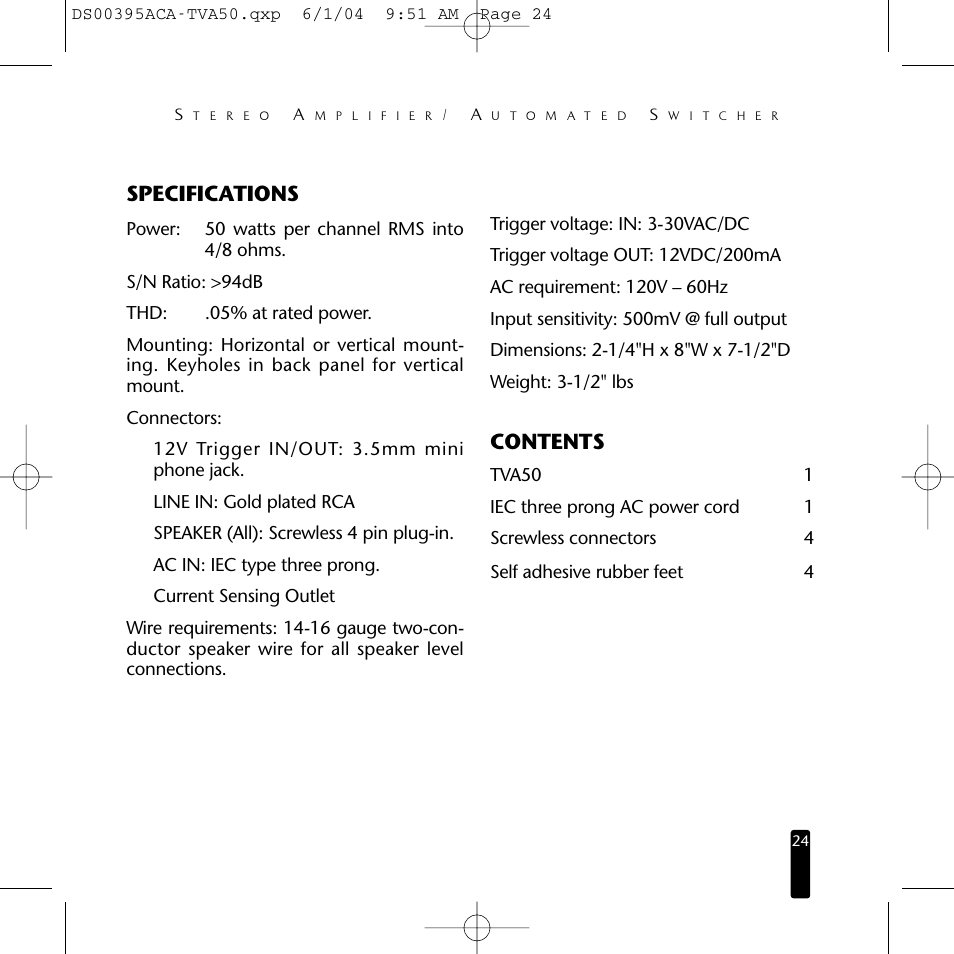 Niles Audio TVA50 User Manual | Page 25 / 28