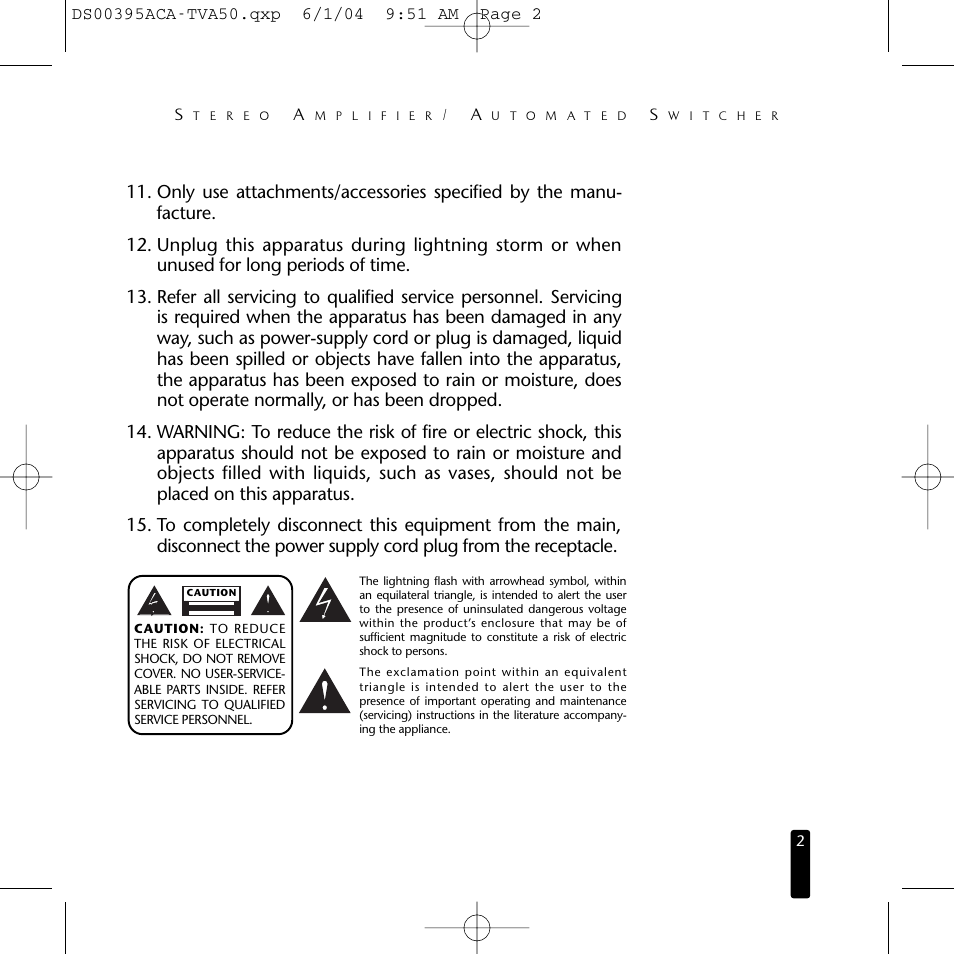 Niles Audio TVA50 User Manual | Page 3 / 28