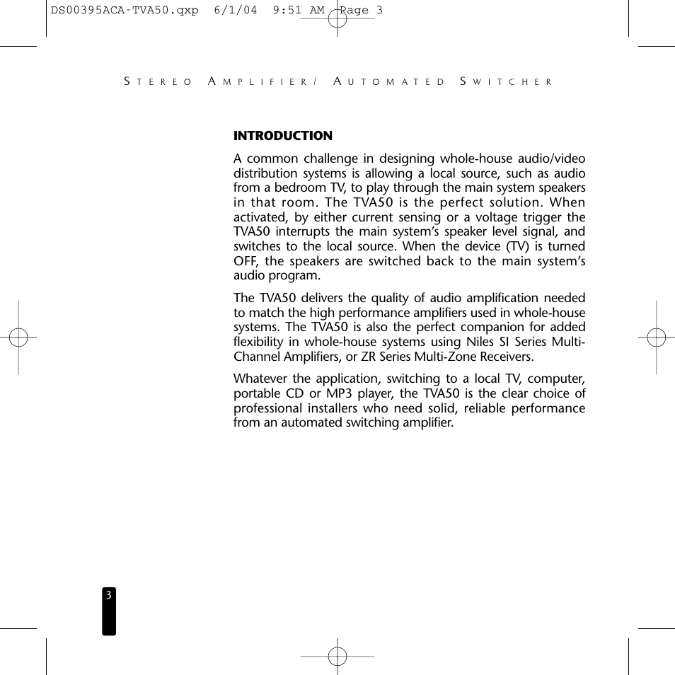 Niles Audio TVA50 User Manual | Page 4 / 28
