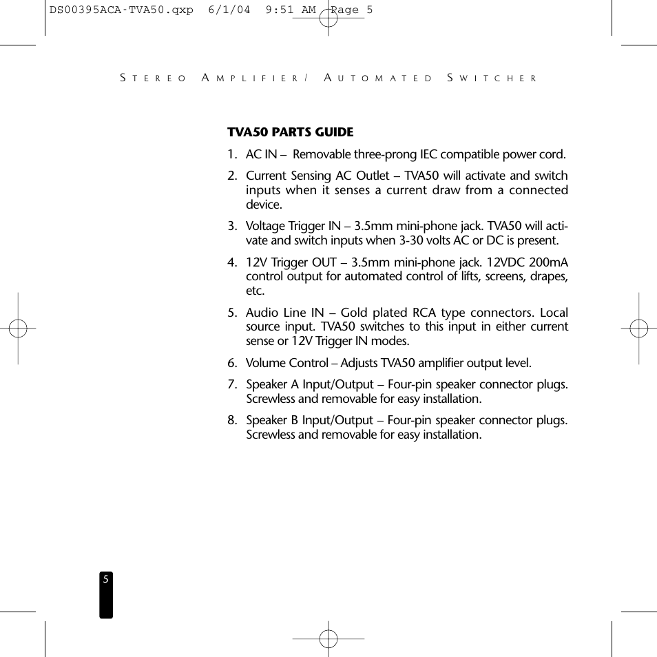Niles Audio TVA50 User Manual | Page 6 / 28