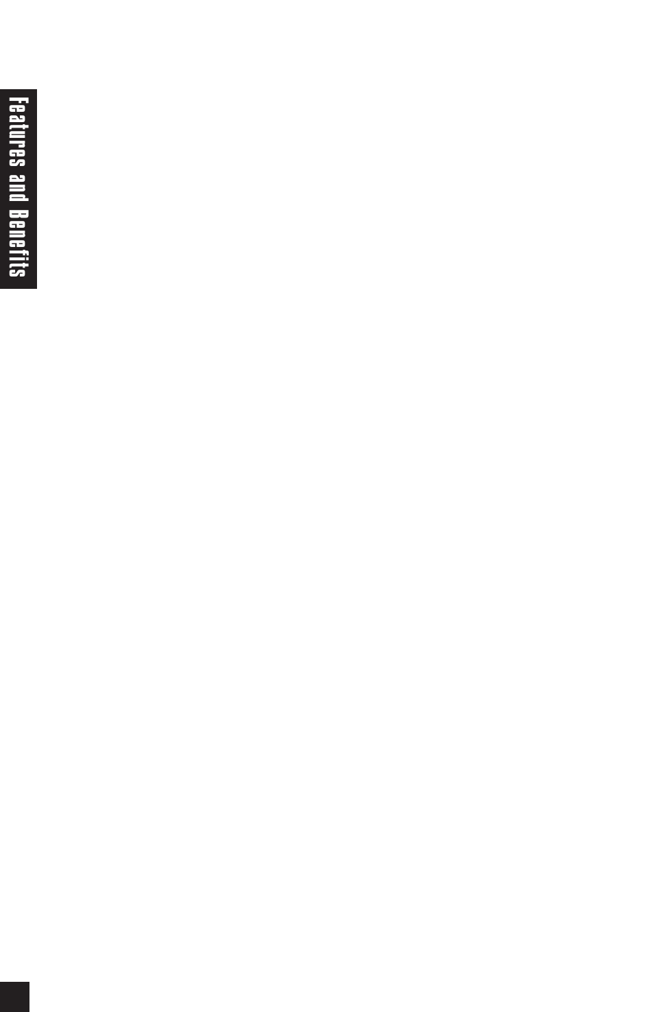 Fe atur es and benefit s | Niles Audio BG525 User Manual | Page 4 / 23