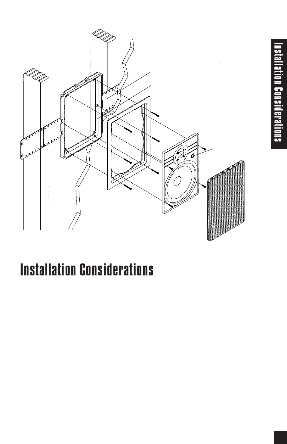 Installation considerations, Inst allation consider ations | Niles Audio BG525 User Manual | Page 5 / 23