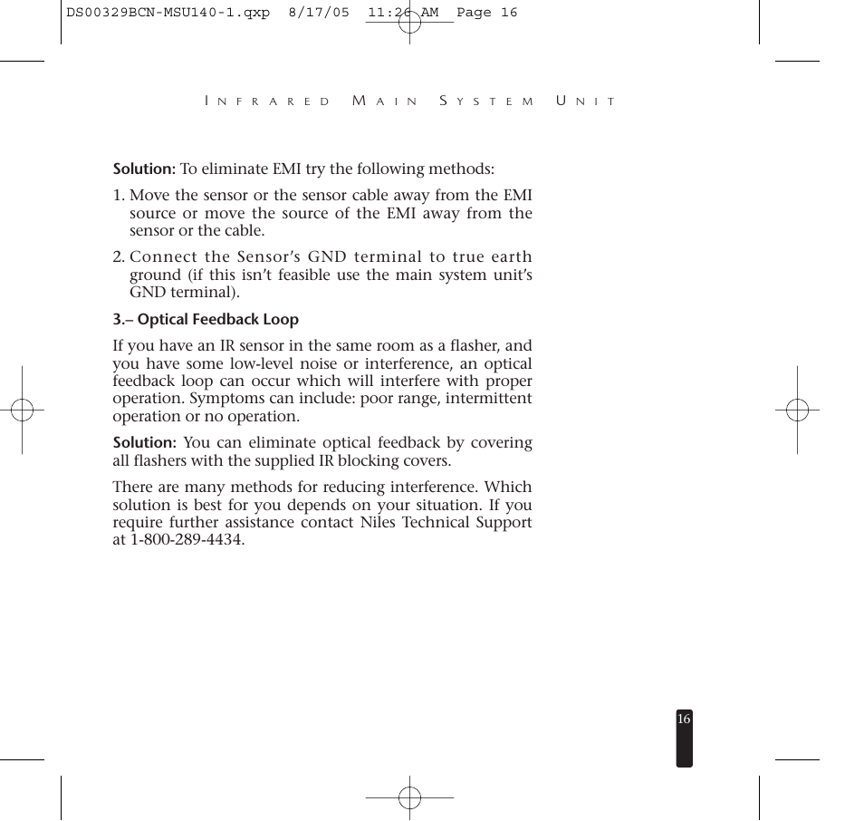 Niles Audio MSU140 User Manual | Page 17 / 20