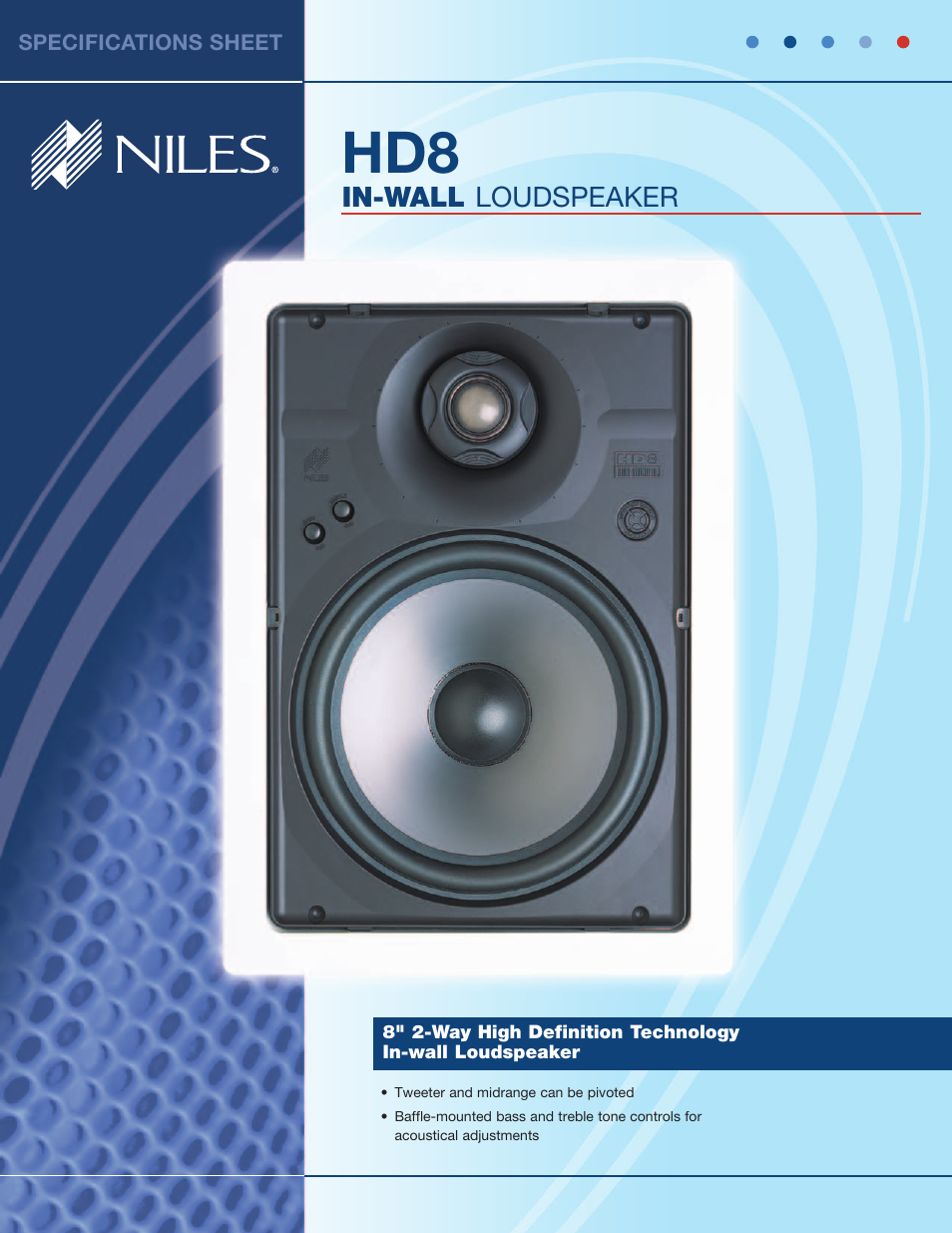 Niles Audio HD8 User Manual | 2 pages