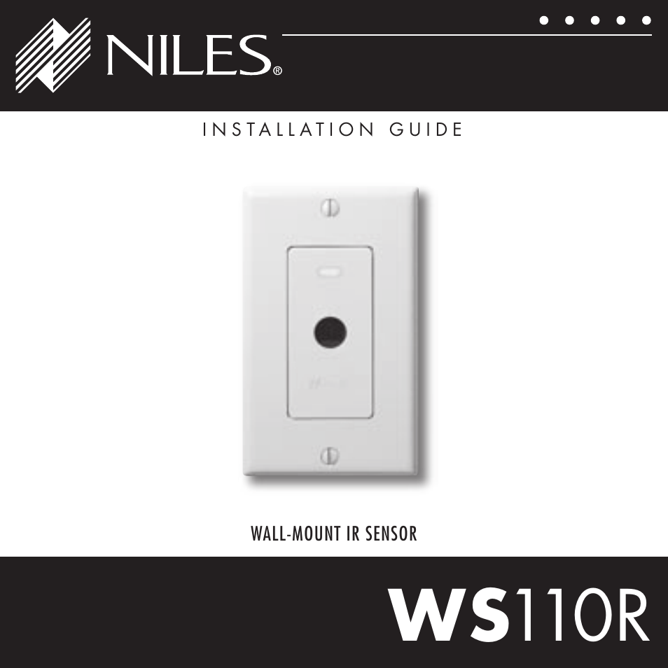 Niles Audio Wall-Mount IR Sensor WS110R User Manual | 20 pages